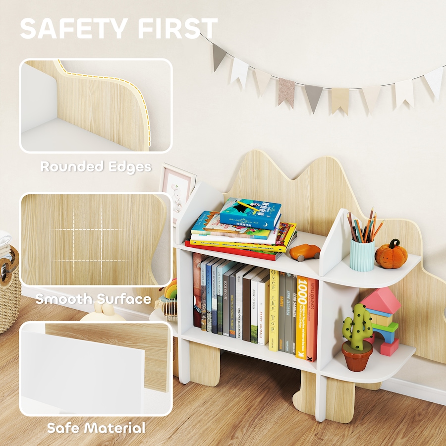 Image 976777_ALTMORE4.jpg, Product 976-777 / Price $83.99, Qaba Kids Bookshelf, Kids Bookcase, Toy Storage Organizer, Dinosaur Themed from Qaba on TSC.ca's Home & Garden department