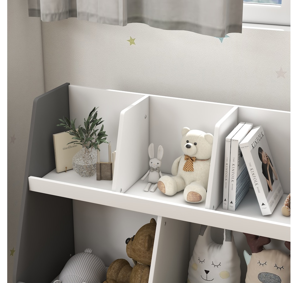 Image 976780_ALTMORE7.jpg, Product 976-780 / Price $78.99, Qaba Toy Storage Organizer with 5 Compartments, Anti-Tip Device, Grey from Qaba on TSC.ca's Home & Garden department