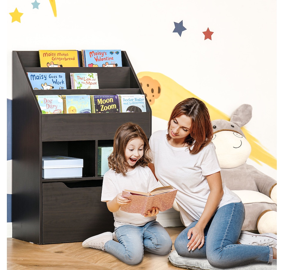 Image 976781_ALTMORE1.jpg, Product 976-781 / Price $117.99, HOMCOM Kids Bookshelf Bookcase, Rack Organizer with Drawer for Books, Brown from HOMCOM on TSC.ca's Home & Garden department