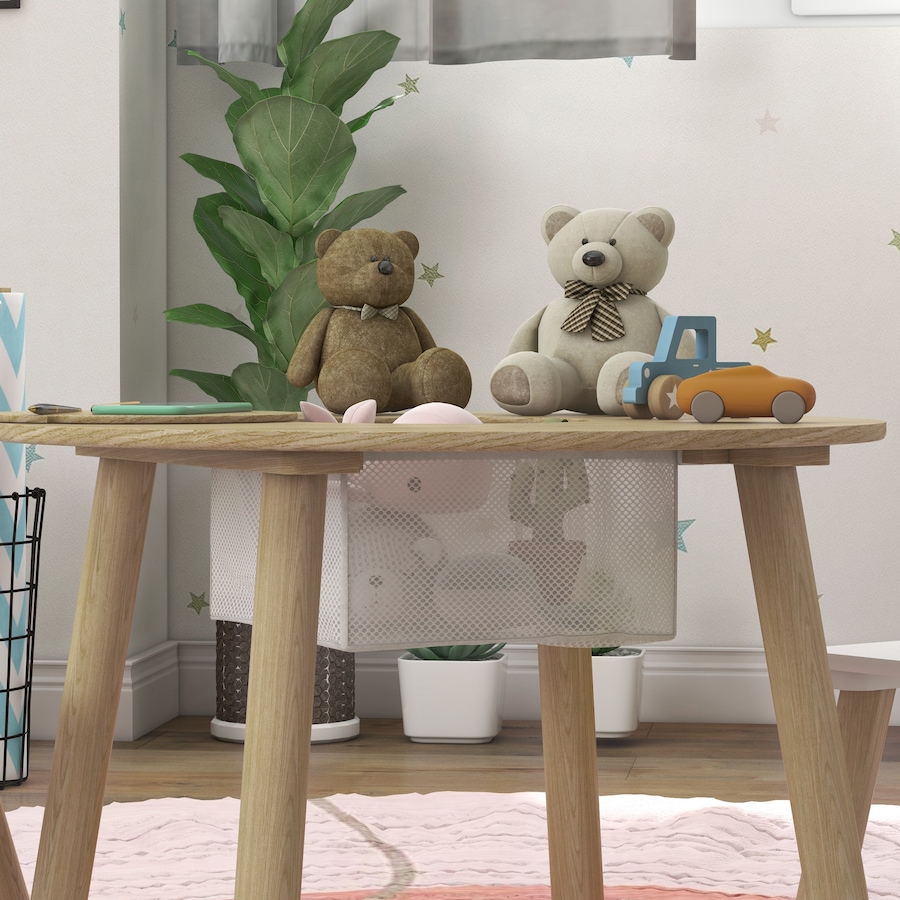 Image 976782_ALTMORE6.jpg, Product 976-782 / Price $72.99, Qaba 3 Pieces Kids Table and Chair Set with Mesh Bag, Bear-Shaped Chairs from Qaba on TSC.ca's Home & Garden department