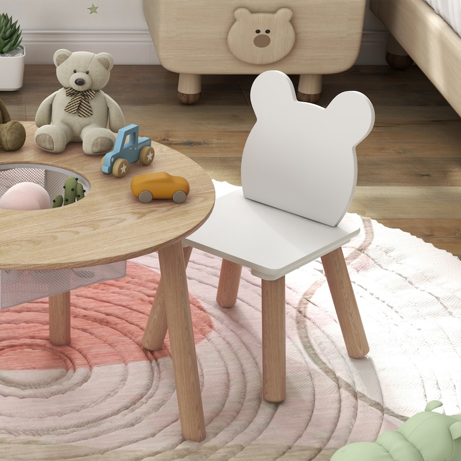 Image 976782_ALTMORE7.jpg, Product 976-782 / Price $72.99, Qaba 3 Pieces Kids Table and Chair Set with Mesh Bag, Bear-Shaped Chairs from Qaba on TSC.ca's Home & Garden department