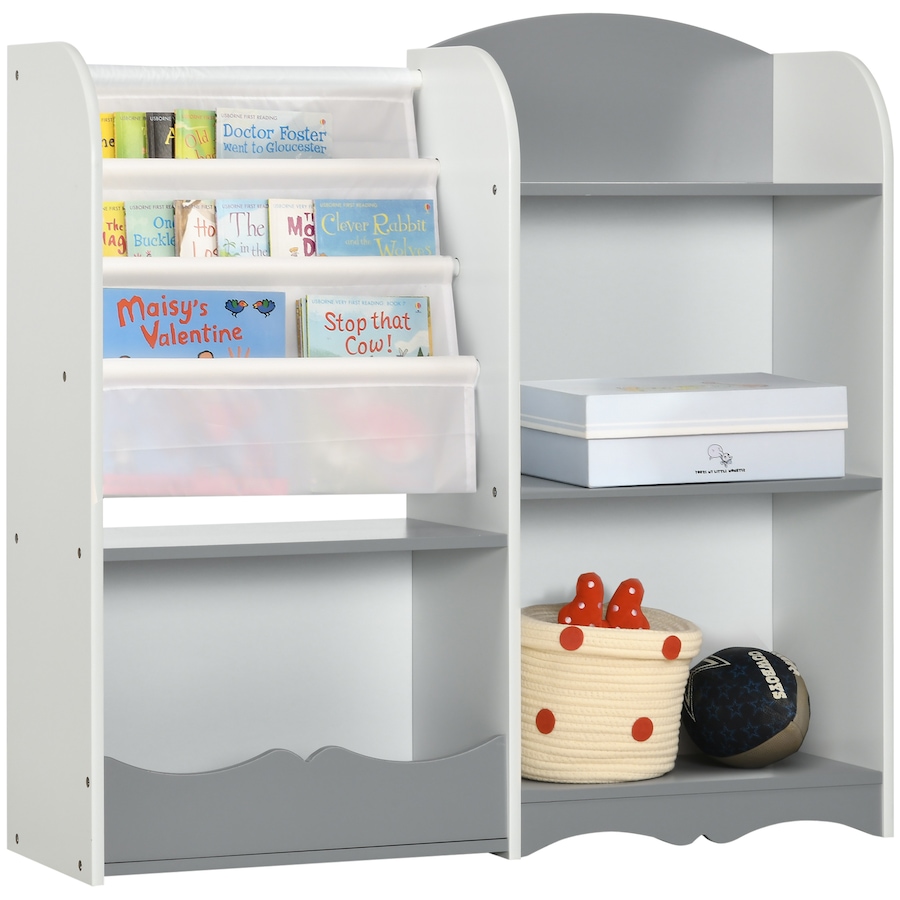 Image 976784.jpg, Product 976-784 / Price $64.99, Qaba Kids Toy Storage Organizer Shelf, Children Bookshelf for Bedroom, Grey from Qaba on TSC.ca's Home & Garden department