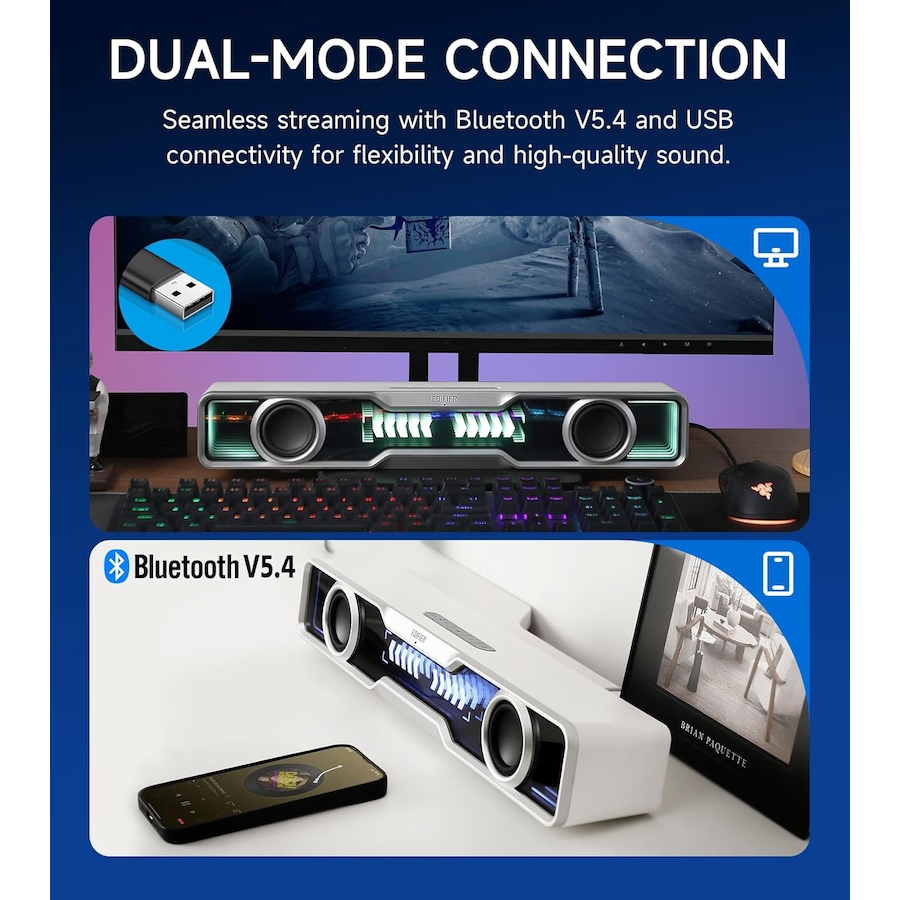 Image 976785_ALTMORE7.jpg, Product 976-785 / Price $89.99, Edifier QS30 Multimedia Soundbar, Bluetooth V5.4 Enhanced Bass Integrated Mic from Edifier on TSC.ca's Electronics department