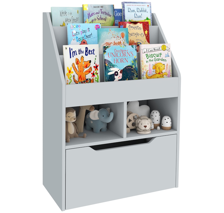 Image 976795.jpg, Product 976-795 / Price $117.99, HOMCOM Kids Bookcase Multi-Shelf Rack Organizer with Storage Drawer for Books for Reading Nook from HOMCOM on TSC.ca's Home & Garden department