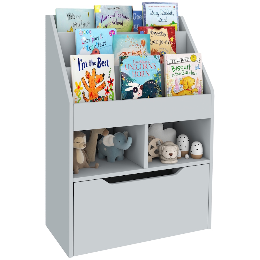 Image 976795.jpg, Product 976-795 / Price $113.99, HOMCOM Kids Bookcase Multi-Shelf Rack Organizer with Storage Drawer for Books for Reading Nook from HOMCOM on TSC.ca's Home & Garden department