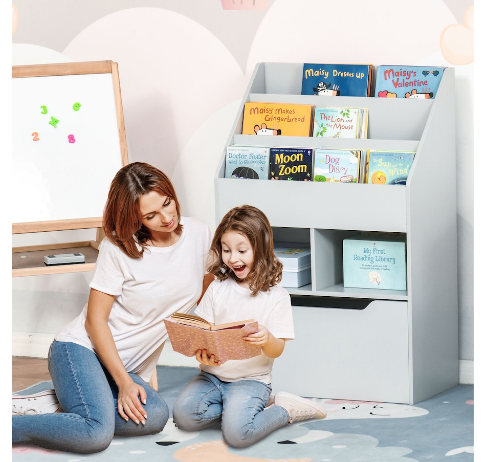 Image 976795_ALTMORE1.jpg, Product 976-795 / Price $117.99, HOMCOM Kids Bookcase Multi-Shelf Rack Organizer with Storage Drawer for Books for Reading Nook from HOMCOM on TSC.ca's Home & Garden department