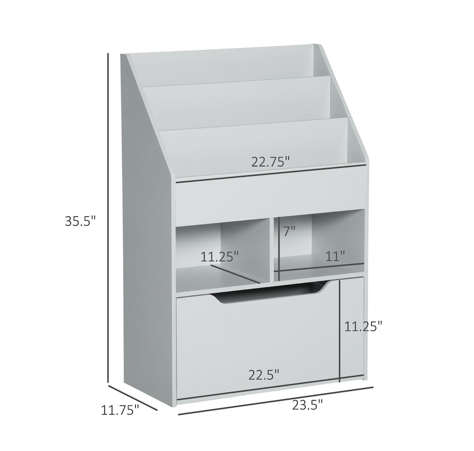 Image 976795_ALTMORE2.jpg, Product 976-795 / Price $117.99, HOMCOM Kids Bookcase Multi-Shelf Rack Organizer with Storage Drawer for Books for Reading Nook from HOMCOM on TSC.ca's Home & Garden department