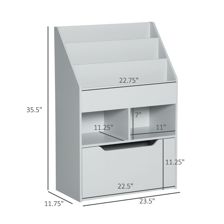 Image 976795_ALTMORE2.jpg, Product 976-795 / Price $113.99, HOMCOM Kids Bookcase Multi-Shelf Rack Organizer with Storage Drawer for Books for Reading Nook from HOMCOM on TSC.ca's Home & Garden department