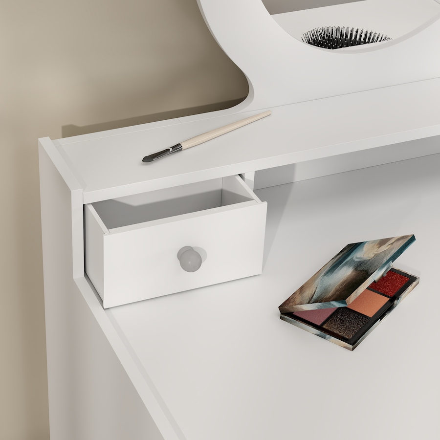 Image 976798_ALTMORE7.jpg, Product 976-798 / Price $149.99, Qaba Kids Vanity Set, Children Dressing Table w/ Mirror and Stool, White from Qaba on TSC.ca's Home & Garden department