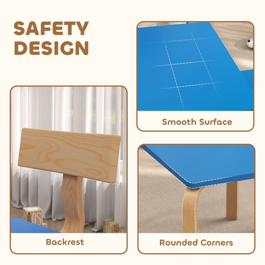 Image 976802_ALTMORE4.jpg, Product 976-802 / Price $54.99, Qaba Kids Table and 2 Chair Set, Toddler Table and Chairs, Blue from Qaba on TSC.ca's Home & Garden department