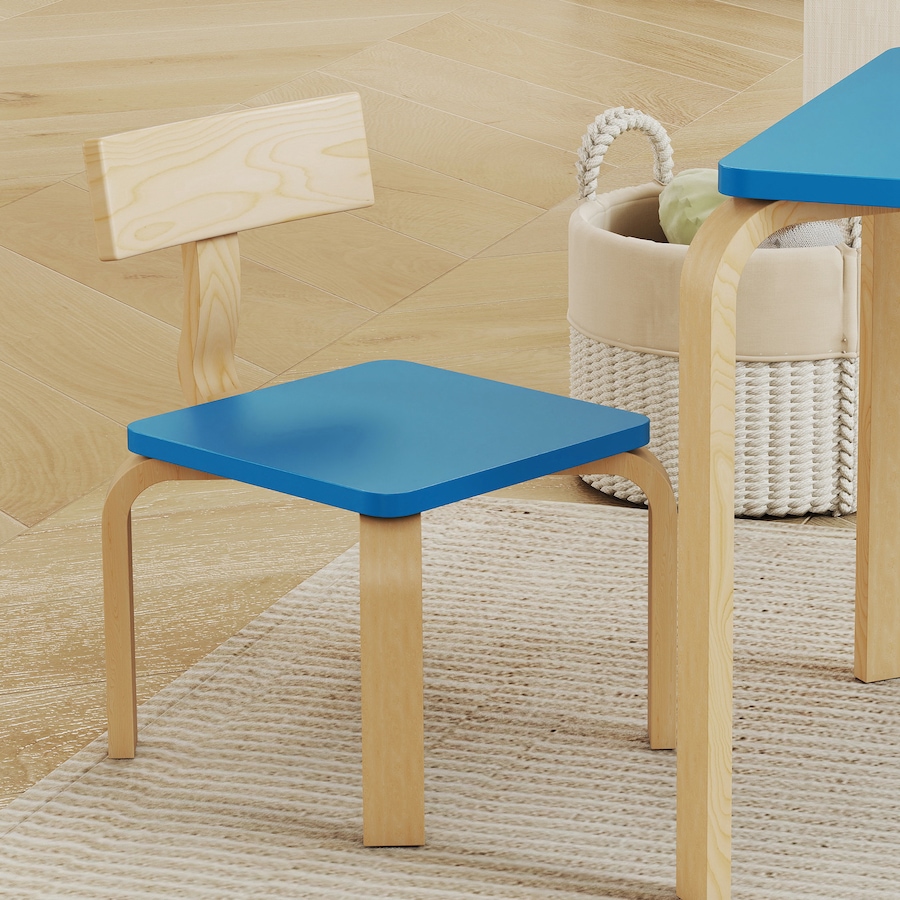 Image 976802_ALTMORE7.jpg, Product 976-802 / Price $54.99, Qaba Kids Table and 2 Chair Set, Toddler Table and Chairs, Blue from Qaba on TSC.ca's Home & Garden department