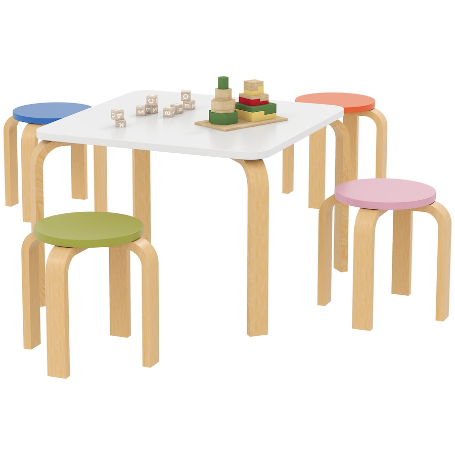 Image 976804.jpg, Product 976-804 / Price $89.99, Qaba Kids Table and Chair Set, Kids Table and 4 Chair Set for Toddlers from Qaba on TSC.ca's Home & Garden department