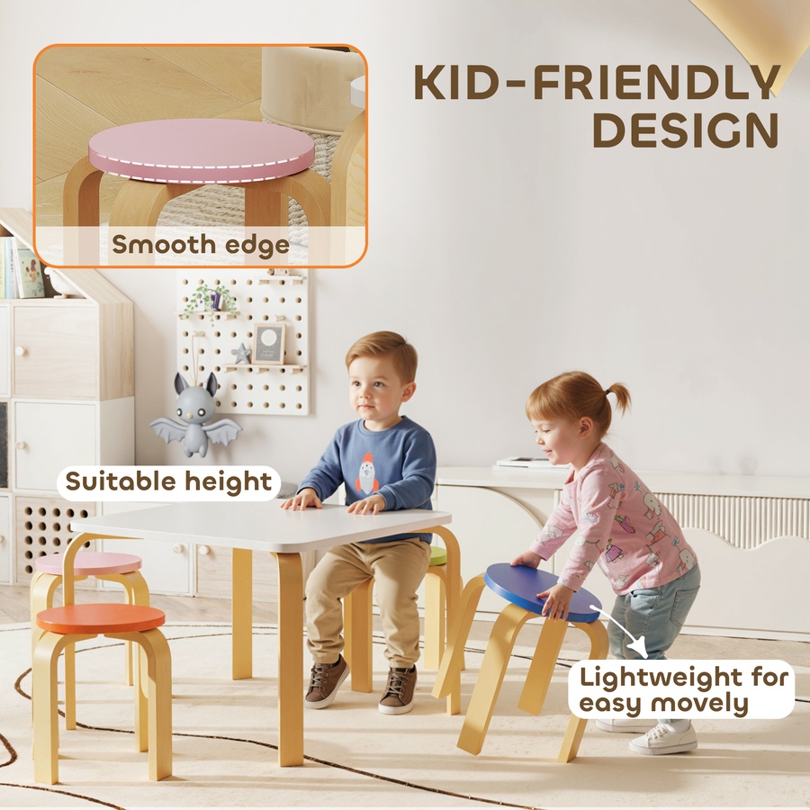 Image 976804_ALTMORE5.jpg, Product 976-804 / Price $89.99, Qaba Kids Table and Chair Set, Kids Table and 4 Chair Set for Toddlers from Qaba on TSC.ca's Home & Garden department