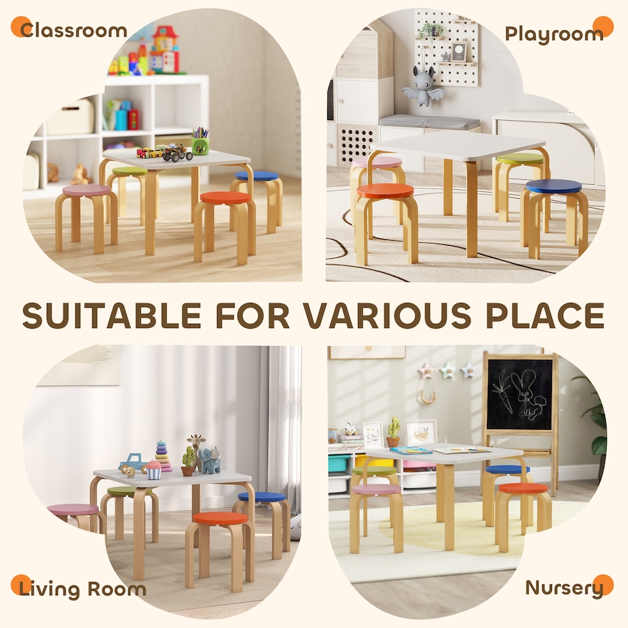 Image 976804_ALTMORE6.jpg, Product 976-804 / Price $89.99, Qaba Kids Table and Chair Set, Kids Table and 4 Chair Set for Toddlers from Qaba on TSC.ca's Home & Garden department