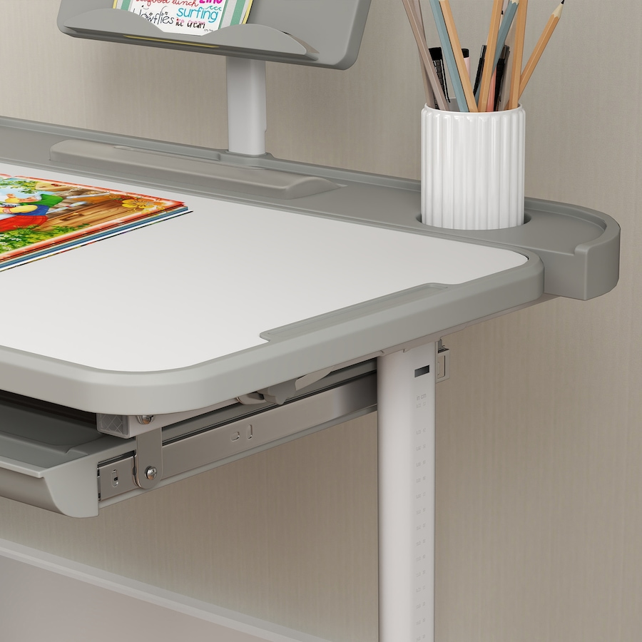 Image 976805_ALTMORE8.jpg, Product 976-805 / Price $144.99, Qaba Kids Desk and Chair Set Height Adjustable Student Writing Desk, Grey from Qaba on TSC.ca's Home & Garden department