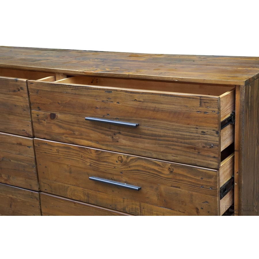 Image 976811_ALTMORE10.jpg, Product 976-811 / Price $1,299.99, Rustic Classics Blackcomb Reclaimed Wood and Metal 6 Drawer Dresser in Coffee Bean from Rustic Classics on TSC.ca's Home & Garden department