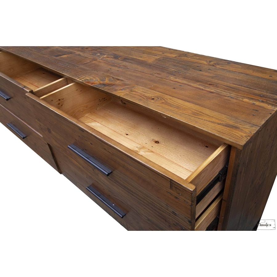 Image 976811_ALTMORE11.jpg, Product 976-811 / Price $1,299.99, Rustic Classics Blackcomb Reclaimed Wood and Metal 6 Drawer Dresser in Coffee Bean from Rustic Classics on TSC.ca's Home & Garden department