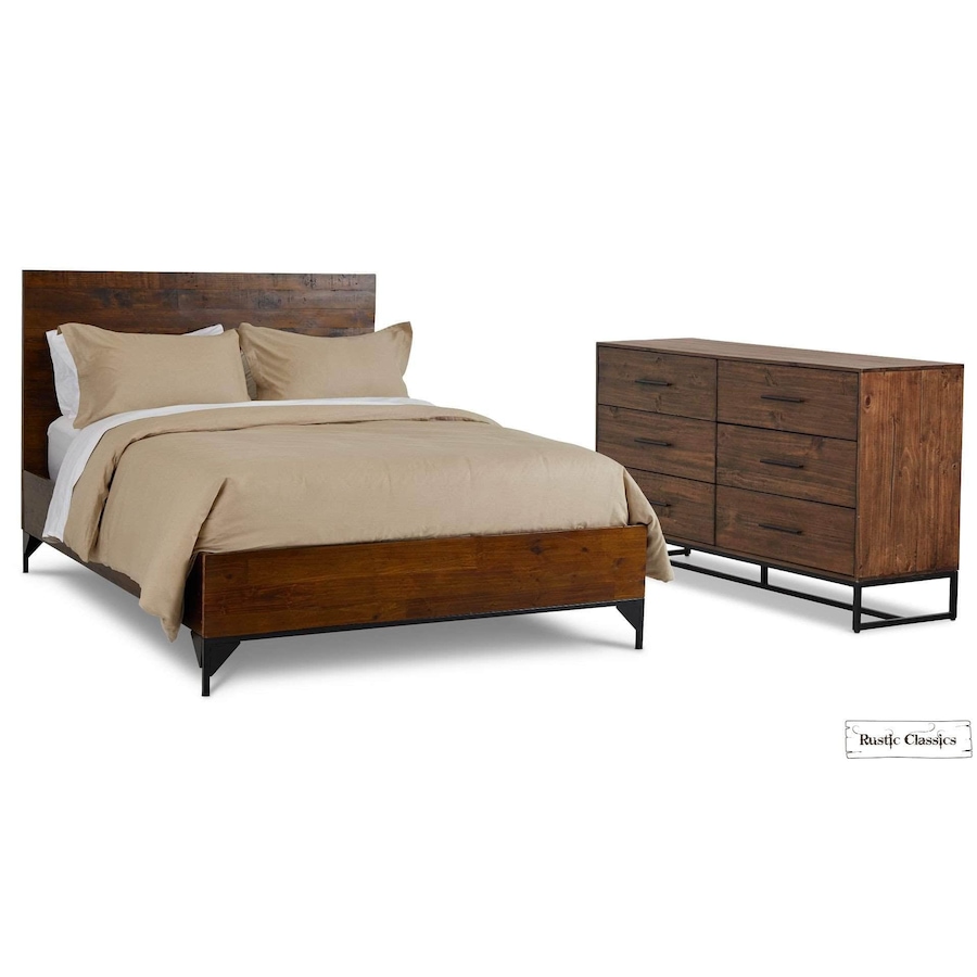 Image 976811_ALTMORE15.jpg, Product 976-811 / Price $1,299.99, Rustic Classics Blackcomb Reclaimed Wood and Metal 6 Drawer Dresser in Coffee Bean from Rustic Classics on TSC.ca's Home & Garden department