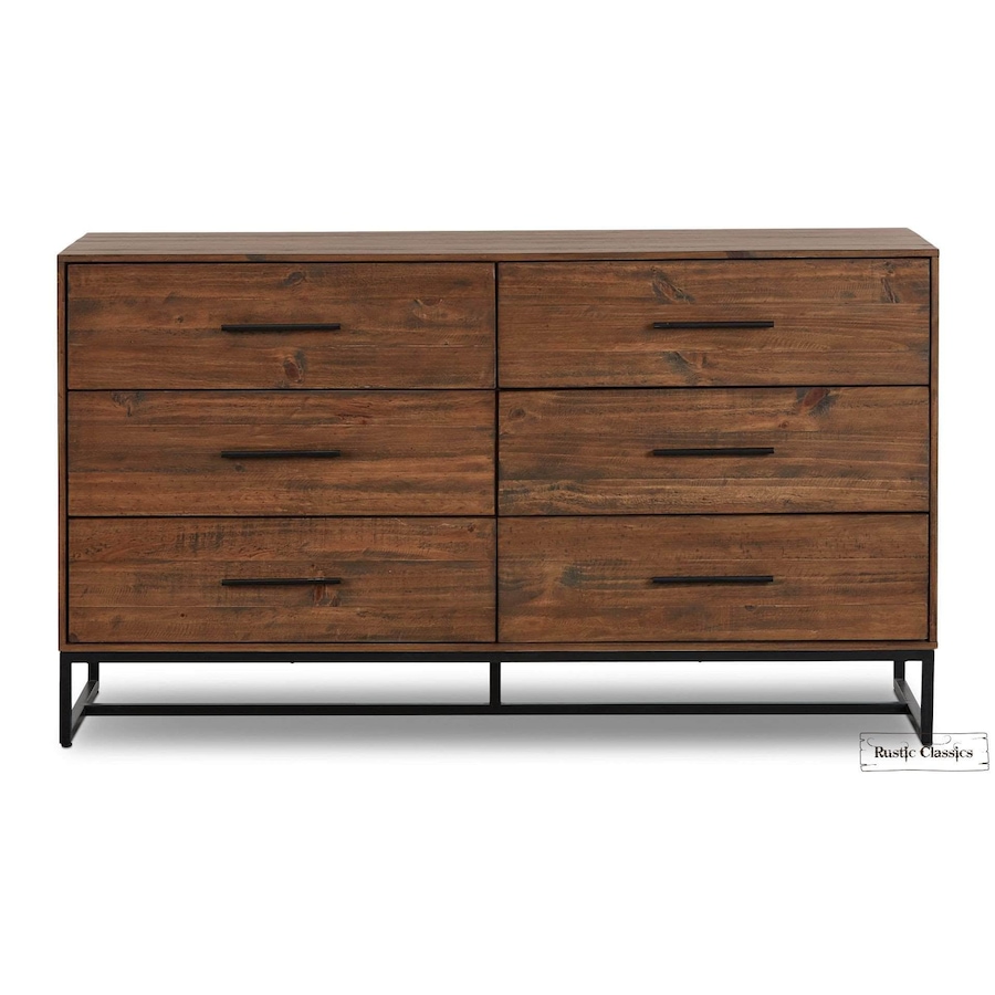 Image 976811_ALTMORE5.jpg, Product 976-811 / Price $1,299.99, Rustic Classics Blackcomb Reclaimed Wood and Metal 6 Drawer Dresser in Coffee Bean from Rustic Classics on TSC.ca's Home & Garden department