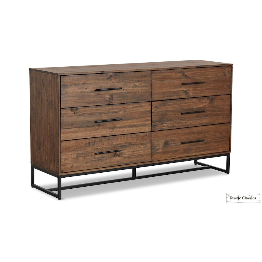 Image 976811_ALTMORE6.jpg, Product 976-811 / Price $1,299.99, Rustic Classics Blackcomb Reclaimed Wood and Metal 6 Drawer Dresser in Coffee Bean from Rustic Classics on TSC.ca's Home & Garden department