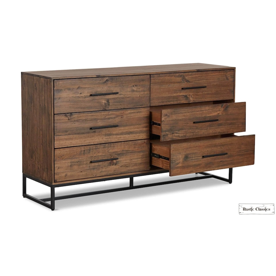 Image 976811_ALTMORE7.jpg, Product 976-811 / Price $1,299.99, Rustic Classics Blackcomb Reclaimed Wood and Metal 6 Drawer Dresser in Coffee Bean from Rustic Classics on TSC.ca's Home & Garden department