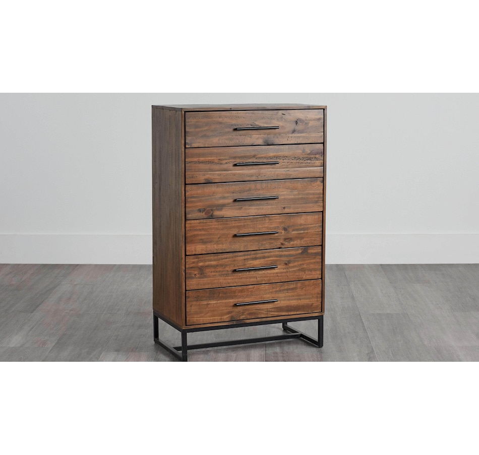 Image 976848.jpg, Product 976-848 / Price $999.99, Rustic Classics Blackcomb Reclaimed Wood and Metal 6 Drawer Chest in Coffee Bean from Rustic Classics on TSC.ca's Home & Garden department