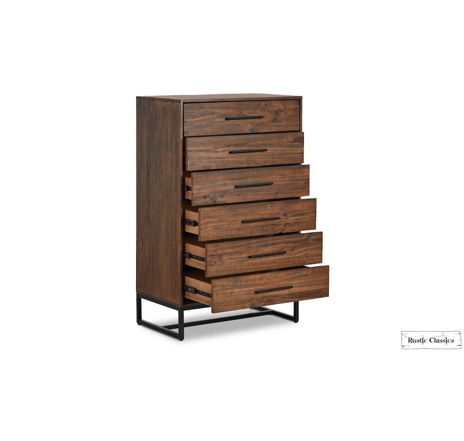 Image 976848_ALTMORE5.jpg, Product 976-848 / Price $999.99, Rustic Classics Blackcomb Reclaimed Wood and Metal 6 Drawer Chest in Coffee Bean from Rustic Classics on TSC.ca's Home & Garden department