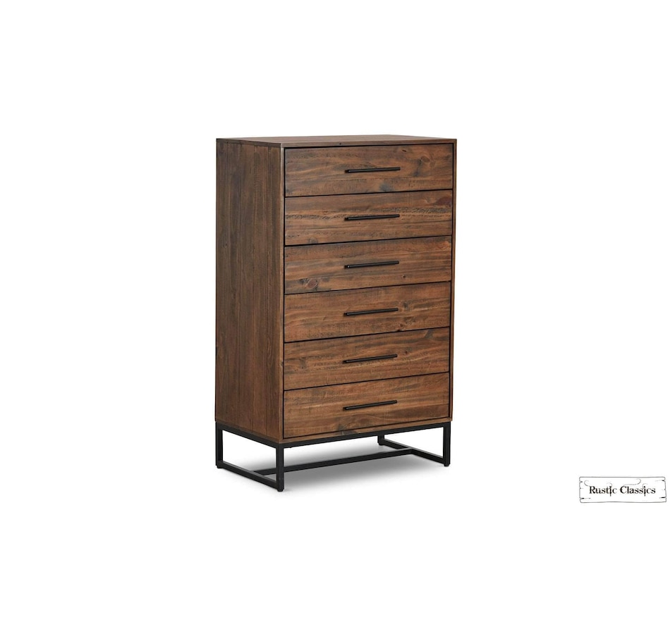 Image 976848_ALTMORE6.jpg, Product 976-848 / Price $999.99, Rustic Classics Blackcomb Reclaimed Wood and Metal 6 Drawer Chest in Coffee Bean from Rustic Classics on TSC.ca's Home & Garden department