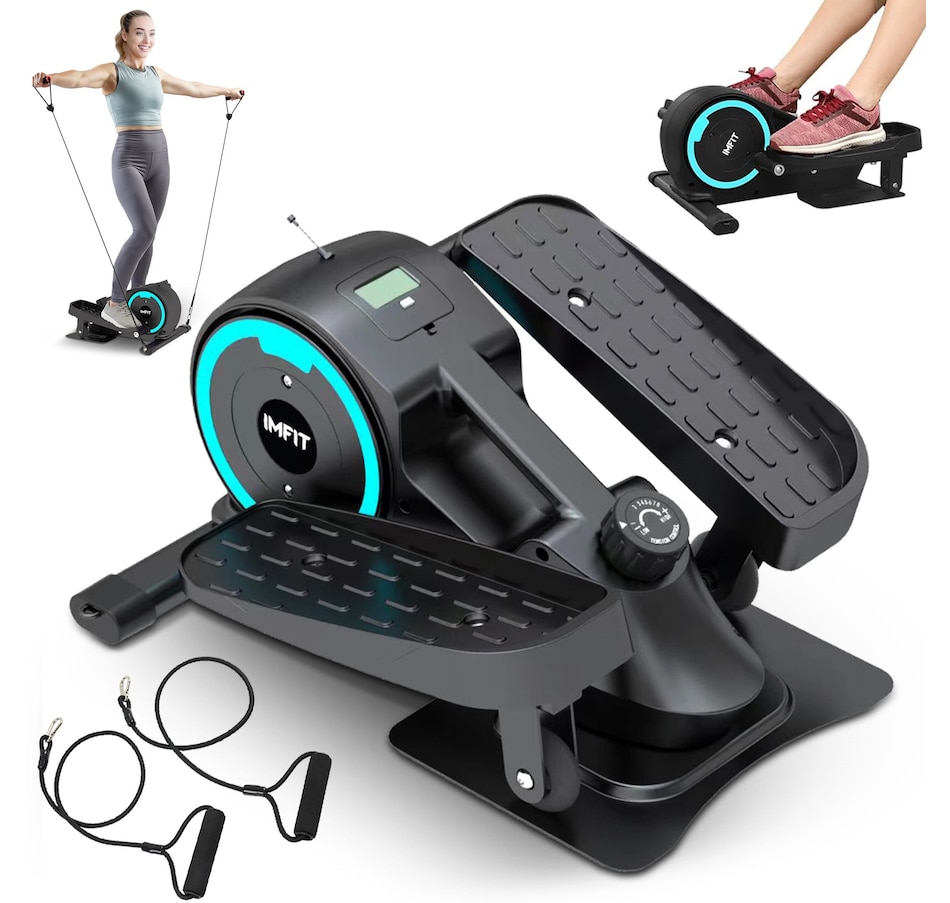 Image 976864.jpg, Product 976-864 / Price $189.99, IMFIT Elliptical Trainer with free resistance band | 350 lb Weight Capacity | Ultra-Quiet (20dB) | 8 Resistance Levels | Low-Impact Exercise | Portable & Lightweight | Space-Saving Design | Digital Display | Improved Cardiovascular Health from IMFIT on TSC.ca's Health & Fitness department