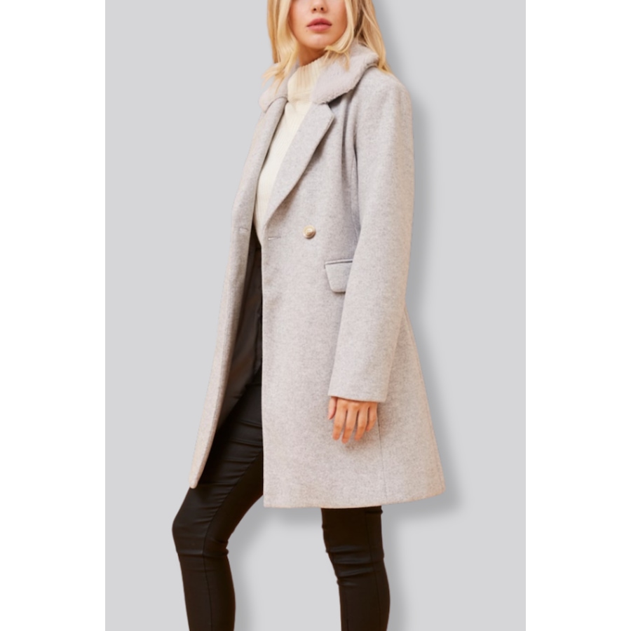 Image 978418_ALTMORE3.png, Product 978-418 / Price $99.98, Annick Freja Coat Double Breasted Removable Faux Fur Collar from ANNICK on TSC.ca's Fashion department