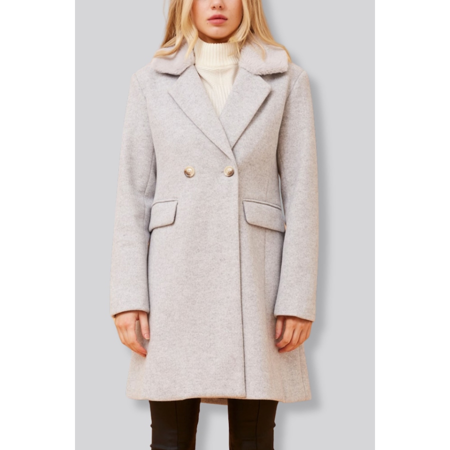 Image 978418_ST01.jpg, Product 978-418 / Price $99.98, Annick Freja Coat Double Breasted Removable Faux Fur Collar from ANNICK on TSC.ca's Fashion department
