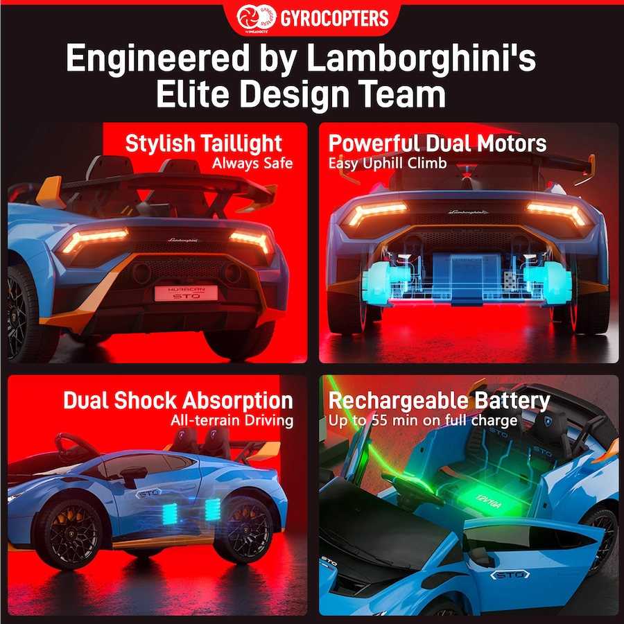 Image 978823_ALTMORE3.jpg, Product 978-823 / Price $381.99 - $382.99, Lamborghini Kids Two-Seater Huracan STO Ride-on Car | Two Seater from IMGadgets on TSC.ca's Toys & Hobbies department