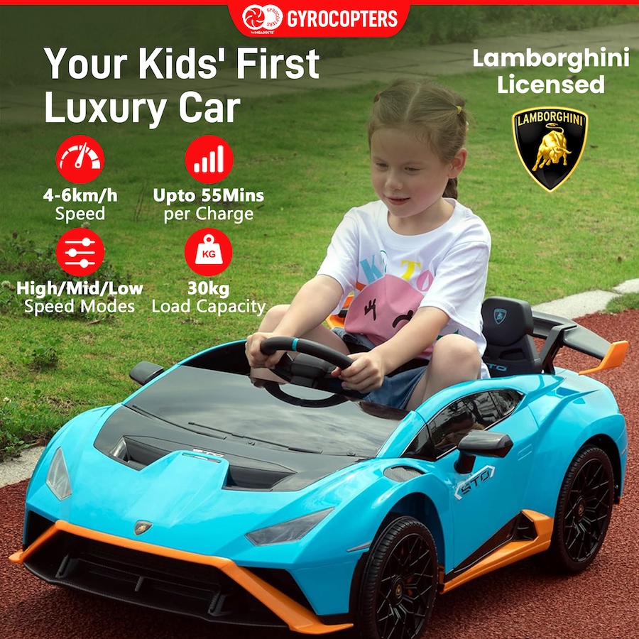 Image 978823_ALTMORE7.jpg, Product 978-823 / Price $381.99 - $382.99, Lamborghini Kids Two-Seater Huracan STO Ride-on Car | Two Seater from IMGadgets on TSC.ca's Toys & Hobbies department