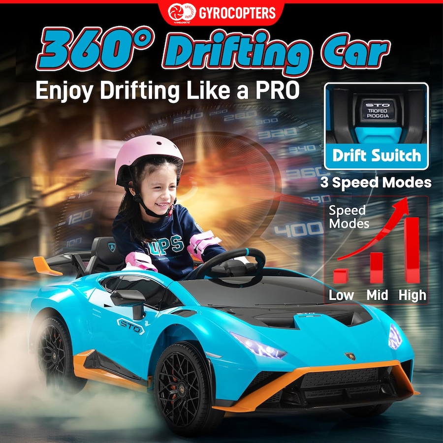 Image 978823_ALTMORE8.jpg, Product 978-823 / Price $381.99 - $382.99, Lamborghini Kids Two-Seater Huracan STO Ride-on Car | Two Seater from IMGadgets on TSC.ca's Toys & Hobbies department