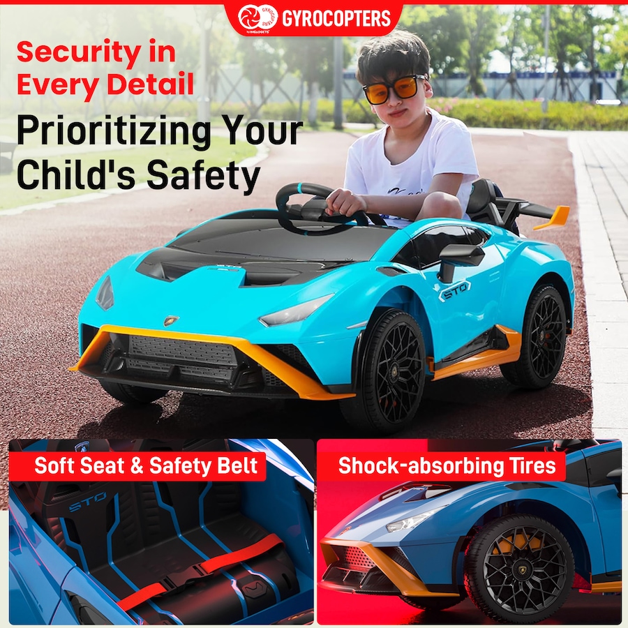 Image 978823_ALTMORE9.jpg, Product 978-823 / Price $381.99 - $382.99, Lamborghini Kids Two-Seater Huracan STO Ride-on Car | Two Seater from IMGadgets on TSC.ca's Toys & Hobbies department