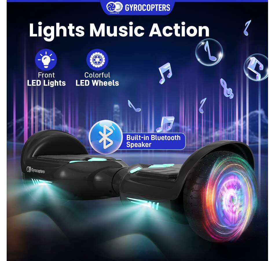 Image 978824_ALTMORE8.jpg, Product 978-824 / Price $219.99 - $229.99, Gyrocopters Prime All New 2025 Hoverboard | Speed up to 15km/h | 300W Powerful Motor | 6.5” LED wheels | 165 lbs weight capacity | UL2272 certified with Wireless Music Speaker offering a range up to 8 km (RED) from Gyrocopters on TSC.ca's Health & Fitness department