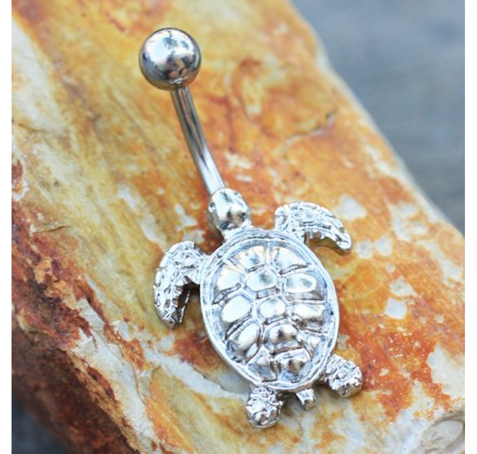 316L Stainless Steel Sea Turtle Navel Ring - TSC.ca
