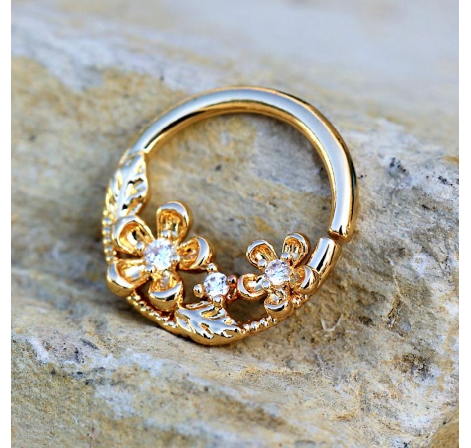Image 979773.jpg, Product 979-773 / Price $236.48, Gold Plated Jeweled Flower Field Seamless Ring from Fashion Hut Jewelry on TSC.ca's Jewellery department