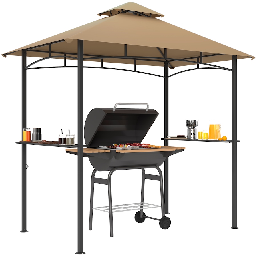 Image 980662.jpg, Product 980-662 / Price $124.99, Outsunny 8' x 5' BBQ Grill Gazebo Tent for Outdoor Sun Shade, Khaki from Outsunny on TSC.ca's Home & Garden department