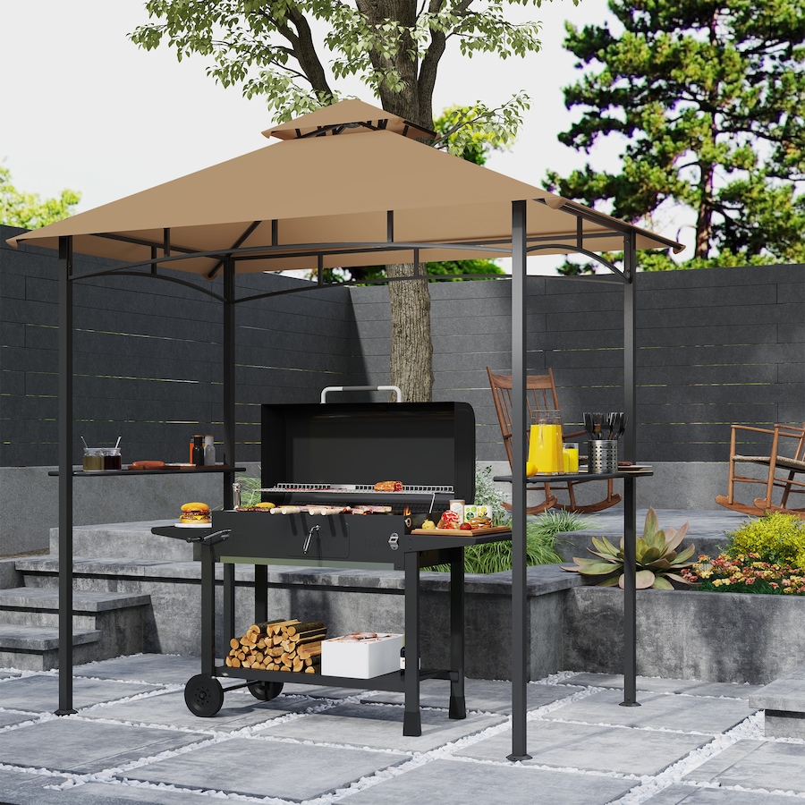 Image 980662_ALTMORE8.jpg, Product 980-662 / Price $124.99, Outsunny 8' x 5' BBQ Grill Gazebo Tent for Outdoor Sun Shade, Khaki from Outsunny on TSC.ca's Home & Garden department