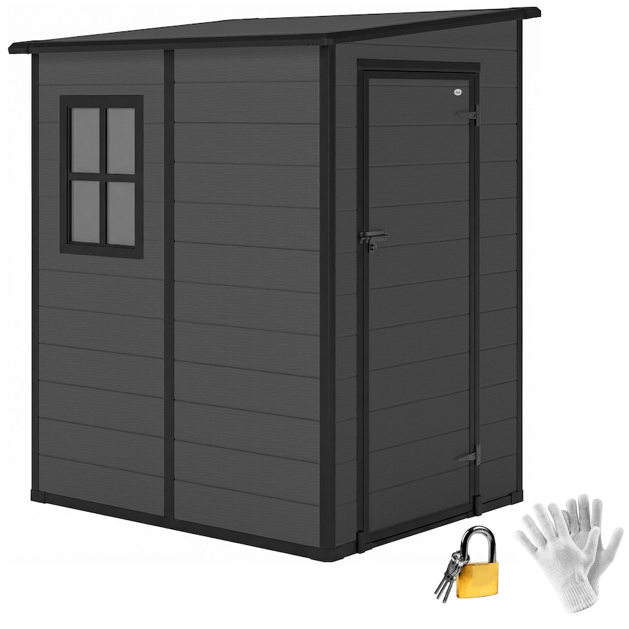 Image 980663.jpg, Product 980-663 / Price $519.99, Outsunny 4 x 5FT Lean to Outdoor Storage Shed Plastic Garden Tool Storage from Outsunny on TSC.ca's Home & Garden department