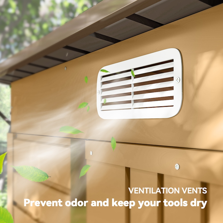 Image 980664_ALTMORE6.jpg, Product 980-664 / Price $289.99, Outsunny 6 x 4FT Metal Garden Storage Shed with 2 Vents, Yellow from Outsunny on TSC.ca's Home & Garden department