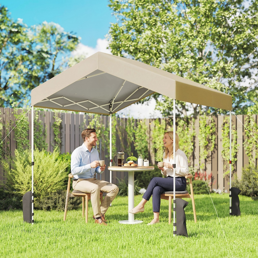 Image 980666_ALTMORE1.jpg, Product 980-666 / Price $129.99, Outsunny 8 x 8 ft Pop Up Canopy Tent with 1-Button Push Easy Setup, Beige from Outsunny on TSC.ca's Home & Garden department