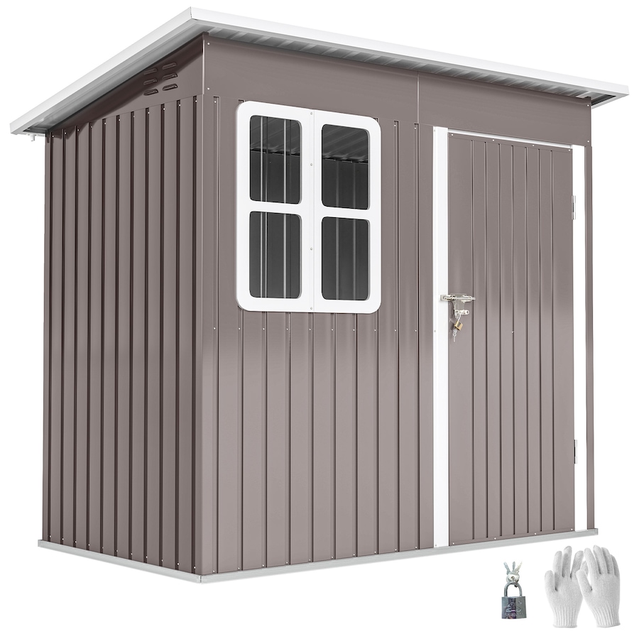 Image 980670.jpg, Product 980-670 / Price $349.99, Outsunny 7' x 4' Metal Outdoor Storage Shed with Window, Lockable Door from Outsunny on TSC.ca's Home & Garden department