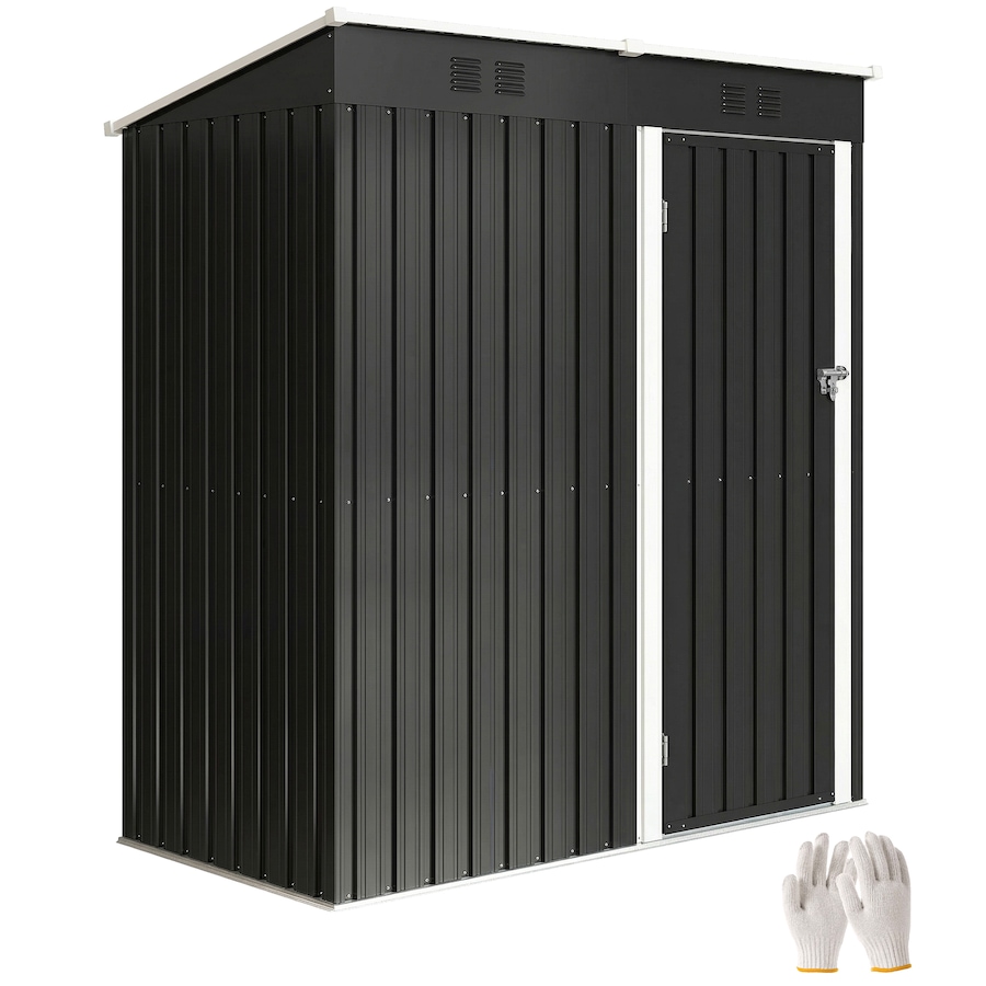 Image 980671.jpg, Product 980-671 / Price $179.99, Outsunny 5 x 3 ft Outdoor Storage Shed, Lean-to Metal Garden Shed, Grey from Outsunny on TSC.ca's Home & Garden department