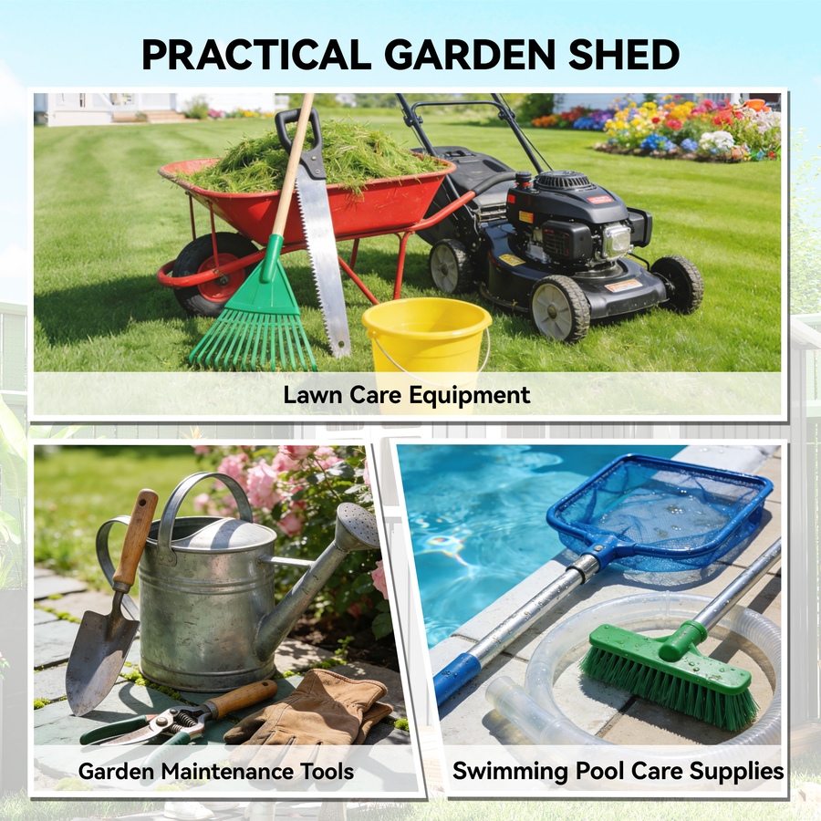 Image 980671_ALTMORE3.jpg, Product 980-671 / Price $179.99, Outsunny 5 x 3 ft Outdoor Storage Shed, Lean-to Metal Garden Shed, Grey from Outsunny on TSC.ca's Home & Garden department