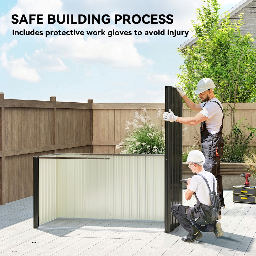 Image 980671_ALTMORE7.jpg, Product 980-671 / Price $179.99, Outsunny 5 x 3 ft Outdoor Storage Shed, Lean-to Metal Garden Shed, Grey from Outsunny on TSC.ca's Home & Garden department