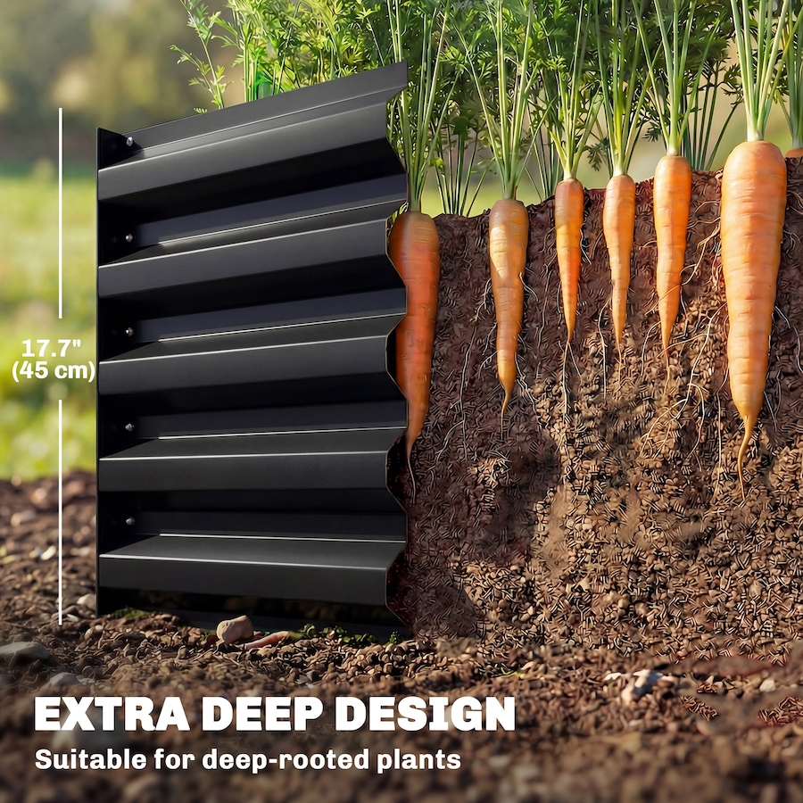 Image 980673_ALTMORE3.jpg, Product 980-673 / Price $119.99, Outsunny 8x2.6x1.5ft Galvanized Raised Garden Bed, Open Bottom, Black from Outsunny on TSC.ca's Home & Garden department