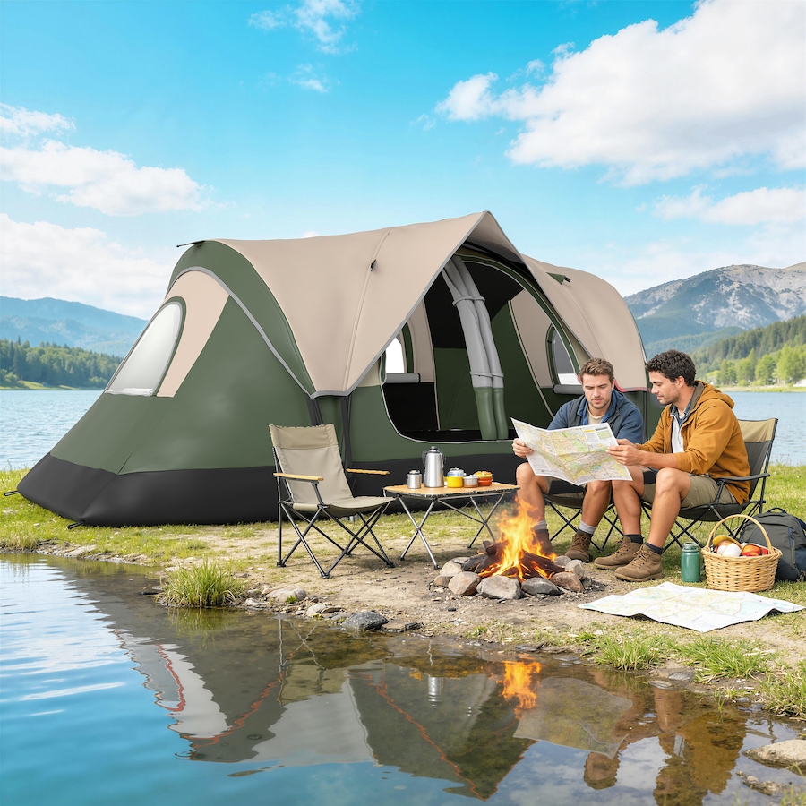 Image 980683_ALTMORE1.jpg, Product 980-683 / Price $152.99 - $169.99, Outsunny 2 Bedroom Camping Tent for 6-8 Person, Large Family Tent from Outsunny on TSC.ca's Health & Fitness department
