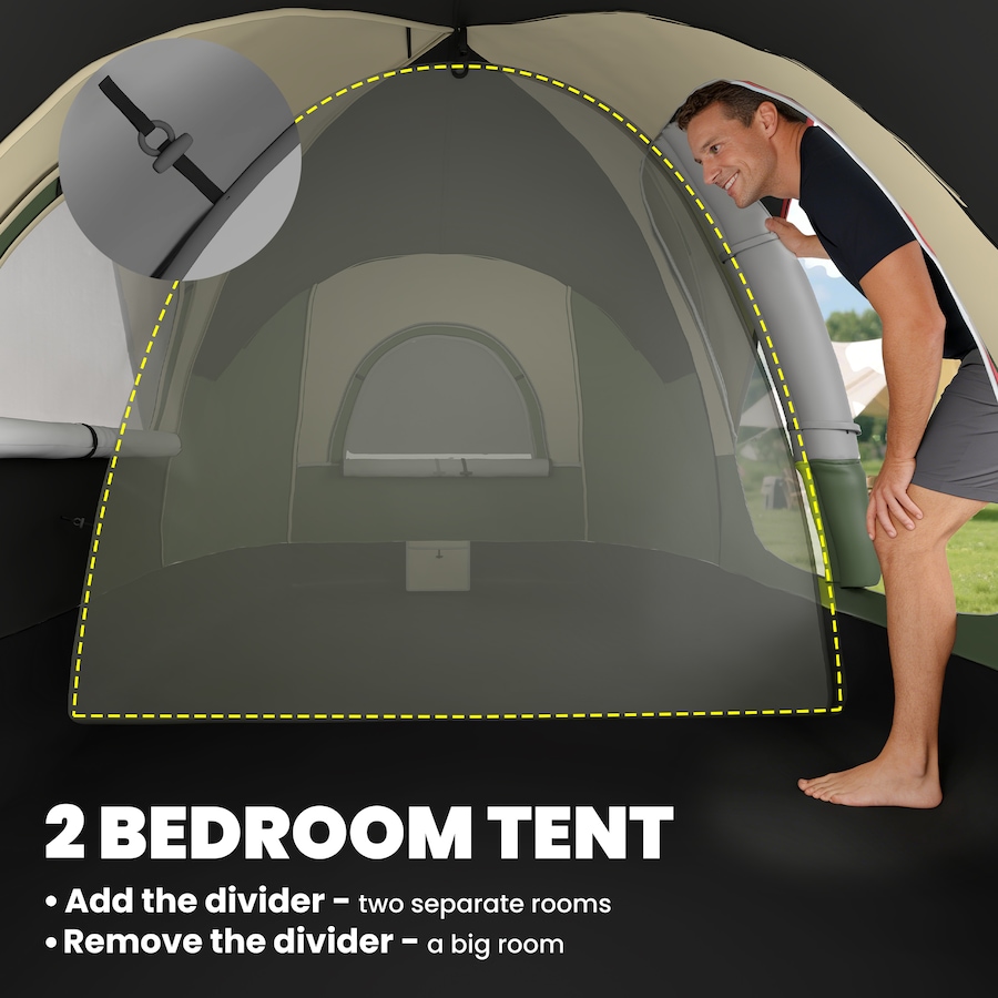 Image 980683_ALTMORE4.jpg, Product 980-683 / Price $152.99 - $169.99, Outsunny 2 Bedroom Camping Tent for 6-8 Person, Large Family Tent from Outsunny on TSC.ca's Health & Fitness department